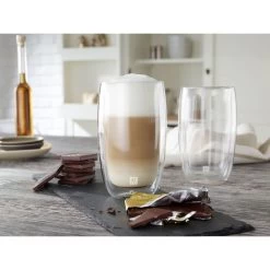 Zwilling Set Di Bicchieri Da Latte - 350 Ml / 2-pz., Vetro Borosilicato -Cucina Negozio 000007903