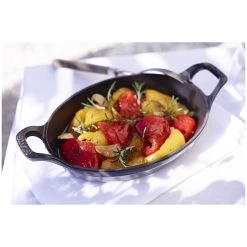 Staub Pirofila Ovale - 15 Cm, Colore Grigio Grafite -Cucina Negozio 000016947