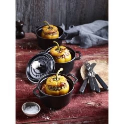 Staub Cocotte Rotonda - 14 Cm, Nera -Cucina Negozio 000017042