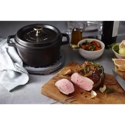Staub Cocotte Rotonda - 20 Cm, Nera -Cucina Negozio 000017494