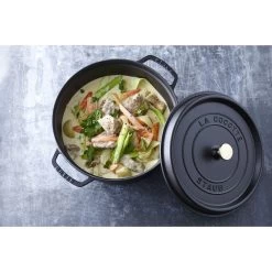 Staub Cocotte Rotonda - 28 Cm, Nera -Cucina Negozio 000017831