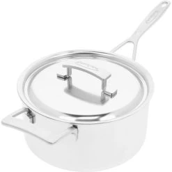Demeyere Casseruola Con Manico Con Coperchio - 22 Cm, 18/10 Acciaio Inossidabile -Cucina Negozio 000023072