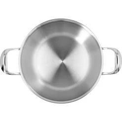 Demeyere Tegame Con Coperchio A Doppia Parete - 24 Cm, 18/10 Acciaio Inossidabile -Cucina Negozio 000023105