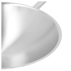 Demeyere Wok Fondo Tondo - 36 Cm, 18/10 Acciaio Inossidabile -Cucina Negozio 000023598