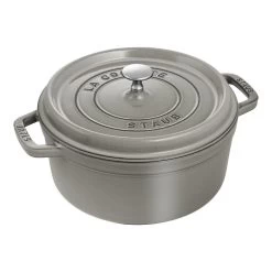 Staub Cocotte Rotonda - 24 Cm, Colore Grigio Grafite