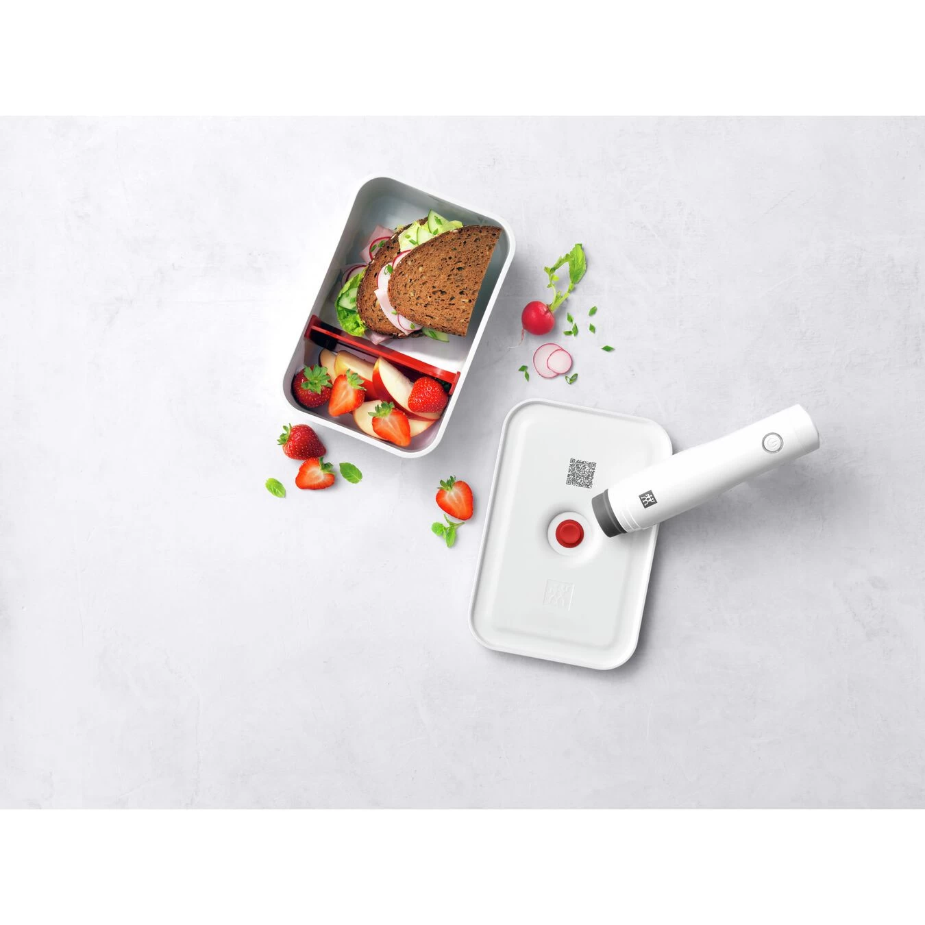 Zwilling Lunch Box Sottovuoto L, Plastica, Bianco-rosso 5 Zwilling Lunch Box Sottovuoto L, Plastica, Bianco-rosso - immagine 5