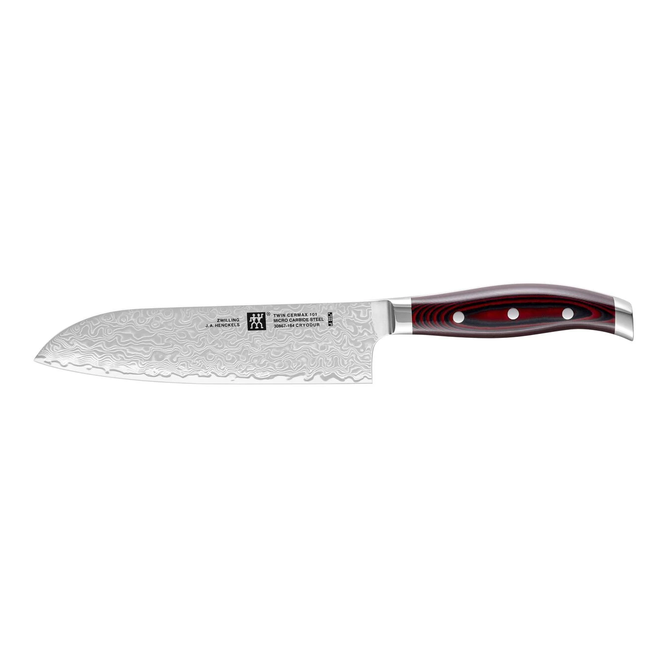 Zwilling Coltello Santoku Liscio - 18 Cm, Rosso 1 Zwilling Coltello Santoku Liscio - 18 Cm, Rosso