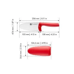 Zwilling Coltello Da Cuoco Liscio - 10 Cm, Rosso -Cucina Negozio 36550 101 0