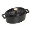 Staub Mini Cocotte Ovale - 11 Cm, Nero