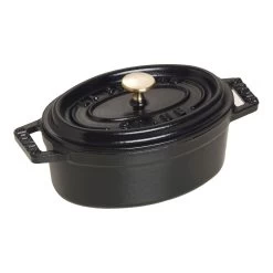 Staub Mini Cocotte Ovale - 11 Cm, Nero