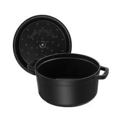 Staub Cocotte Rotonda - 24 Cm, Nera -Cucina Negozio 40500 241 0 6 3