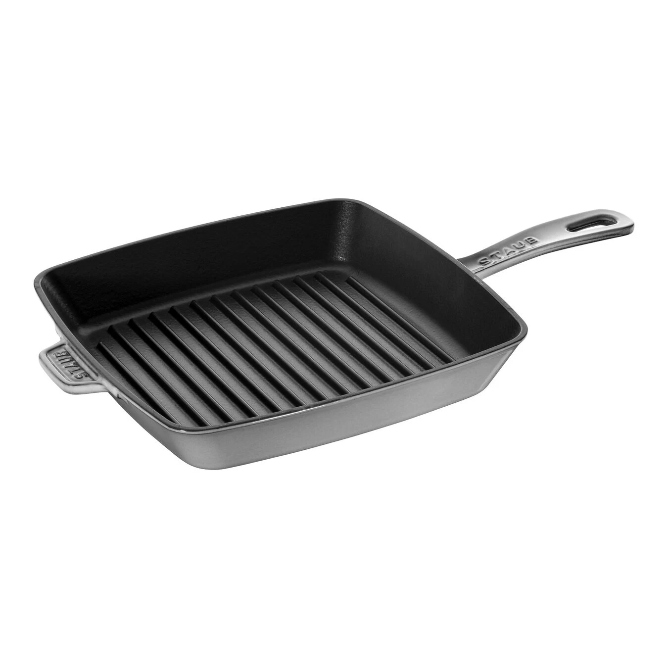 Staub Grill Con Manico Quadrata - 26 X 26 Cm, Colore Grigio Grafite 1 Staub Grill Con Manico Quadrata - 26 X 26 Cm, Colore Grigio Grafite