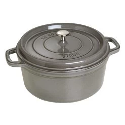 Staub Cocotte Rotonda - 28 Cm, Colore Grigio Grafite