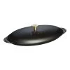 Staub Pirofila Con Coperchio Ovale - 31 Cm, Nero