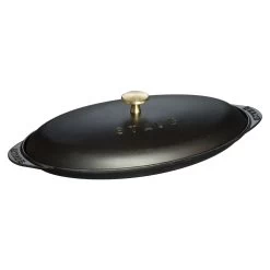 Staub Pirofila Con Coperchio Ovale - 31 Cm, Nero -Cucina Negozio 40509 400 0 3