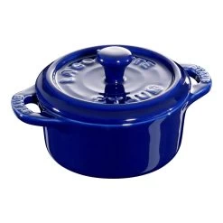 Staub Mini Cocotte Rotonda - 10 Cm, Blu Scuro