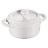 Staub Mini Cocotte Rotonda - 10 Cm, Bianco Puro