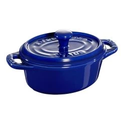 Staub Mini Cocotte Ovale - 10 Cm, Blu Scuro