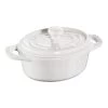 Staub Mini Cocotte Ovale - 10 Cm, Bianco Puro