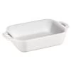 Staub Pirofila Rettangolare - 14 X 11 Cm, Colore Bianco Puro