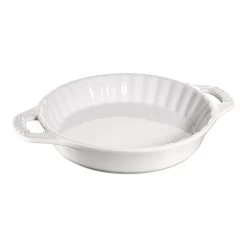 Staub Tortiera Rotonda - 24 Cm, Bianco Puro