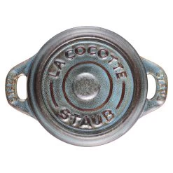 Staub Mini Cocotte Rotonda - 10 Cm, Turchese Antico -Cucina Negozio 40512 000 0 6