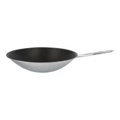 Demeyere Wok Fondo Tondo - 36 Cm, 18/10 Acciaio Inossidabile, Duraslide