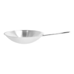 Demeyere Wok Fondo Tondo - 36 Cm, 18/10 Acciaio Inossidabile