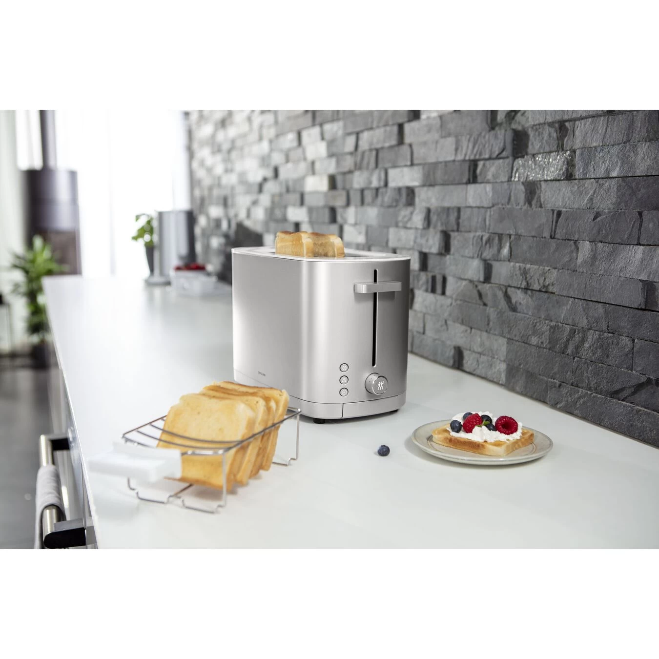 Zwilling Tostapane Con Scaldapanini - 2 Scomparti, Argento 2 Zwilling Tostapane Con Scaldapanini - 2 Scomparti, Argento - immagine 2