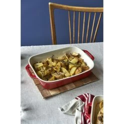 Staub Pirofila Rettangolare - 20 X 16 Cm, Ciliegia -Cucina Negozio 424423026