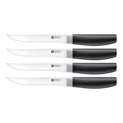Zwilling Set Da Bistecca Liscio, Nero