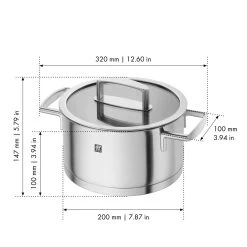 Zwilling Casseruola - 20 Cm, 18/10 Acciaio Inossidabile -Cucina Negozio 66462 200 0 4