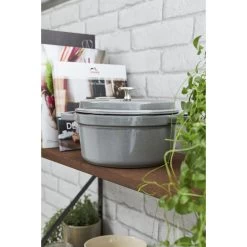 Staub Cocotte Rotonda - 16 Cm, Colore Grigio Grafite -Cucina Negozio 750032229