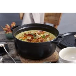 Staub Cocotte Rotonda - 28 Cm, Nera -Cucina Negozio 750033443