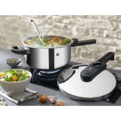 Zwilling Set Pentola A Pressione - 6-pz., 18/10 Acciaio Inossidabile 8 Zwilling Set Pentola A Pressione - 6-pz., 18/10 Acciaio Inossidabile -Cucina Negozio 000008259