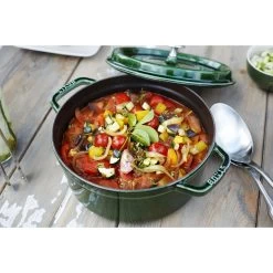 Staub Cocotte Rotonda - 28 Cm, Basilico -Cucina Negozio 000017126