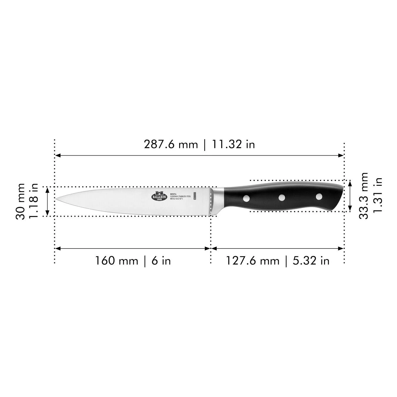 Ballarini Coltello Da Carne Liscio - 16 Cm 2 Ballarini Coltello Da Carne Liscio - 16 Cm - immagine 2