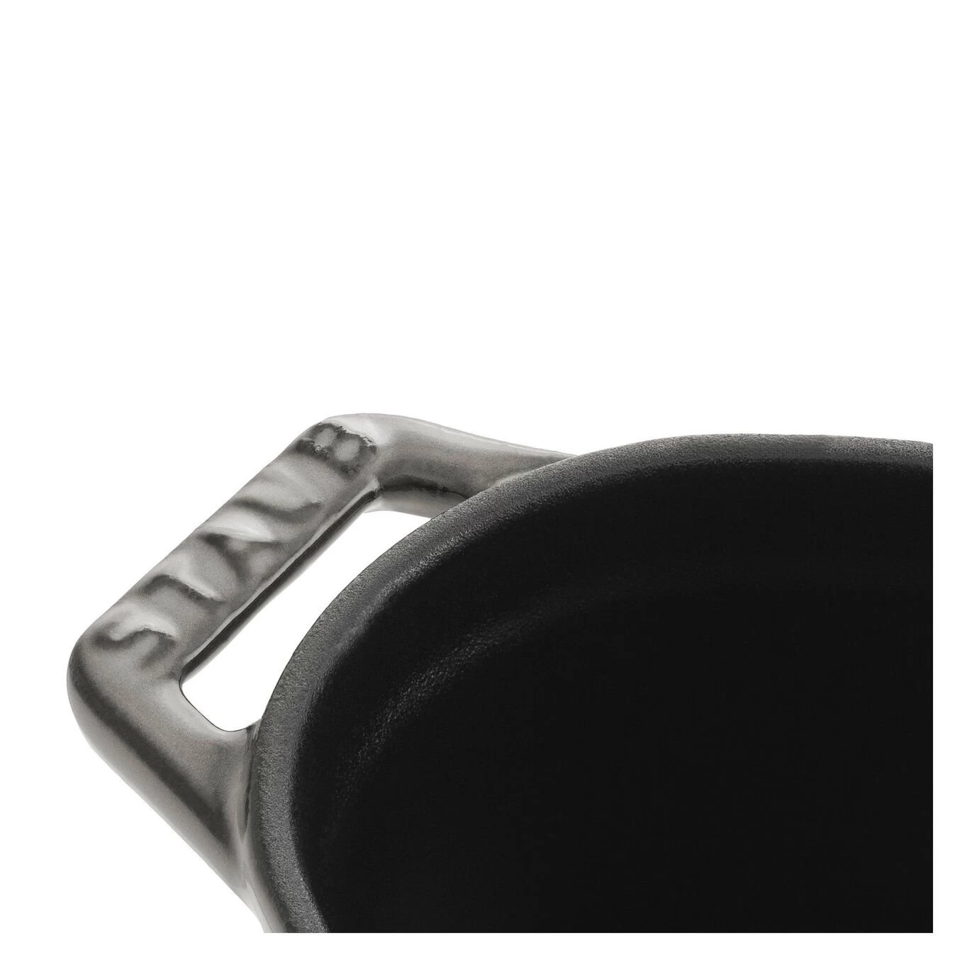 Staub Mini Cocotte Ovale - 11 Cm, Grigio Grafite 3 Staub Mini Cocotte Ovale - 11 Cm, Grigio Grafite - immagine 3