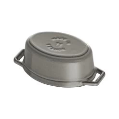 Staub Mini Cocotte Ovale - 11 Cm, Grigio Grafite 8 Staub Mini Cocotte Ovale - 11 Cm, Grigio Grafite -Cucina Negozio 40500 116 0 6