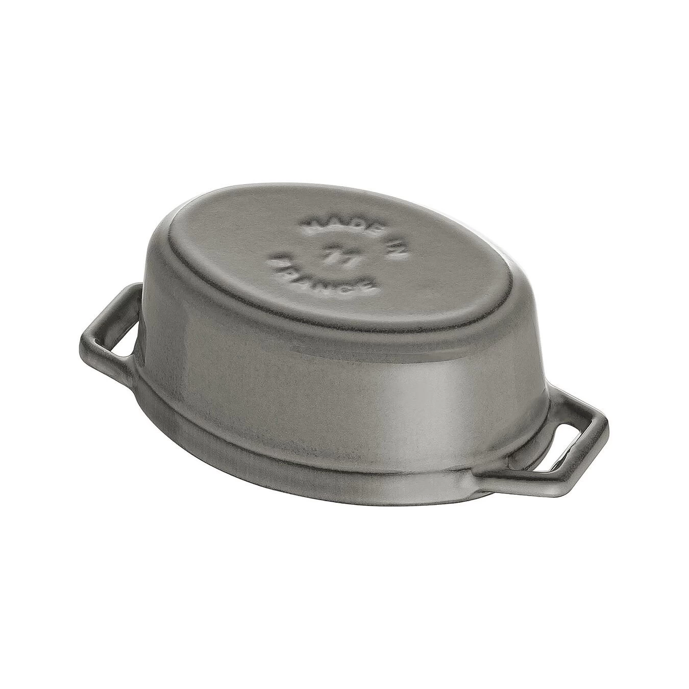 Staub Mini Cocotte Ovale - 11 Cm, Grigio Grafite 4 Staub Mini Cocotte Ovale - 11 Cm, Grigio Grafite - immagine 4