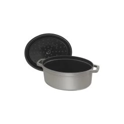 Staub Cocotte Ovale - 27 Cm, Colore Grigio Grafite 8 Staub Cocotte Ovale - 27 Cm, Colore Grigio Grafite -Cucina Negozio 40500 236 0 5 1