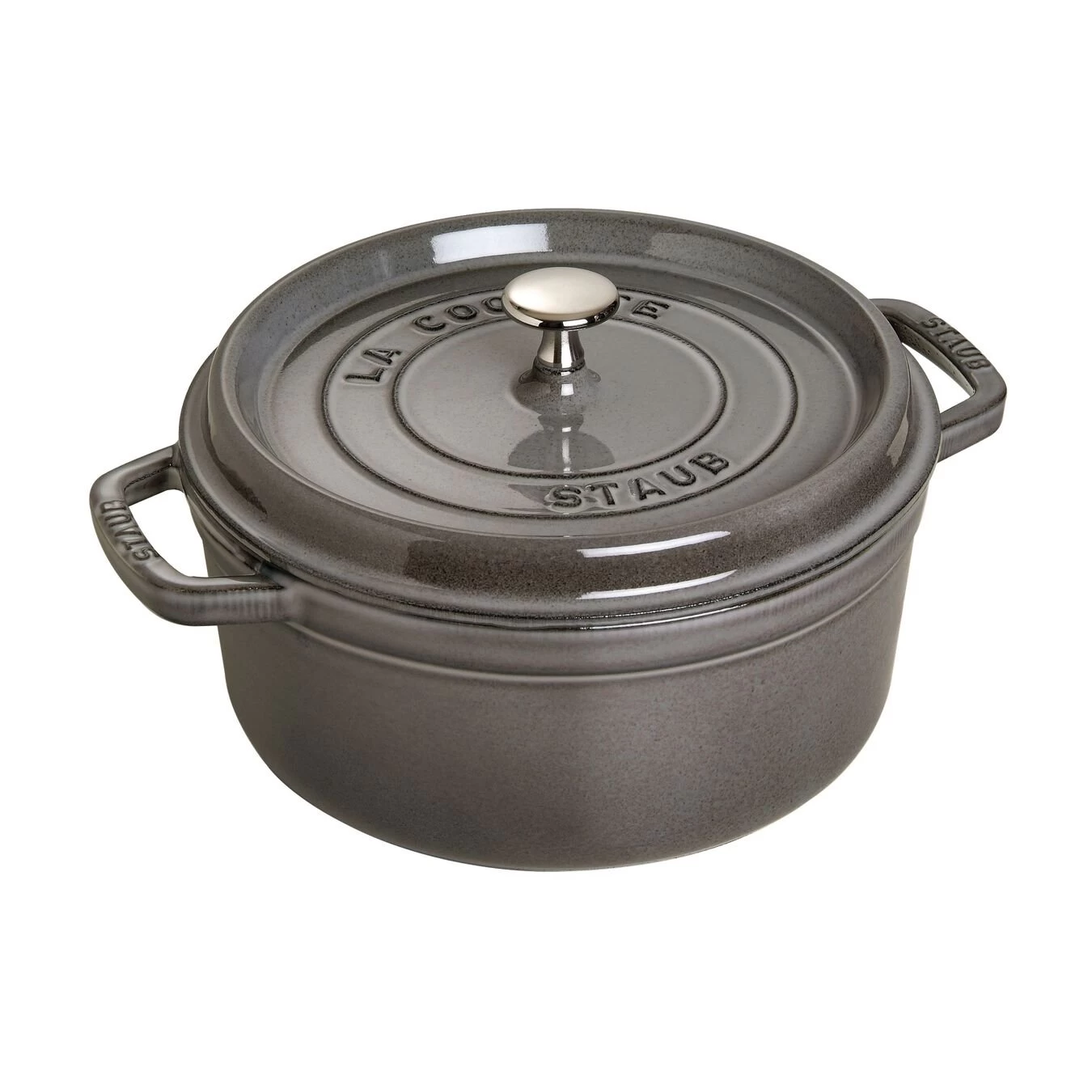 Staub Cocotte Rotonda - 18 Cm, Colore Grigio Grafite 1 Staub Cocotte Rotonda - 18 Cm, Colore Grigio Grafite