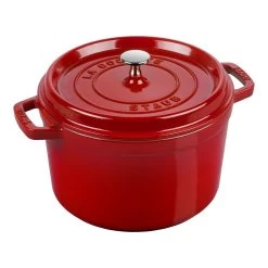 Staub Cocotte Vento Rotonda - 24 Cm, Ciliegia
