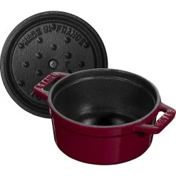Staub Mini Cocotte Rotonda - 10 Cm, Bordeaux -Cucina Negozio 40502 281 0 5