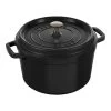 Staub Cocotte Vento Rotonda - 24 Cm, Nero