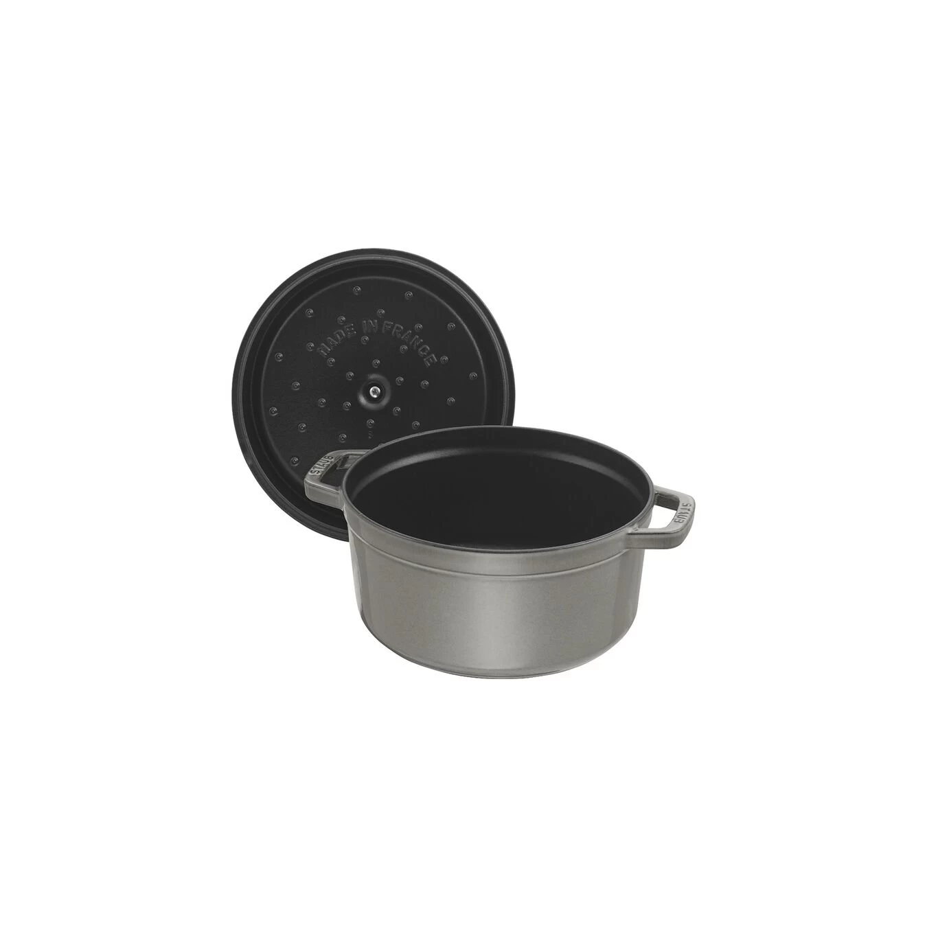 Staub Cocotte Rotonda - 18 Cm, Colore Grigio Grafite 4 Staub Cocotte Rotonda - 18 Cm, Colore Grigio Grafite - immagine 4