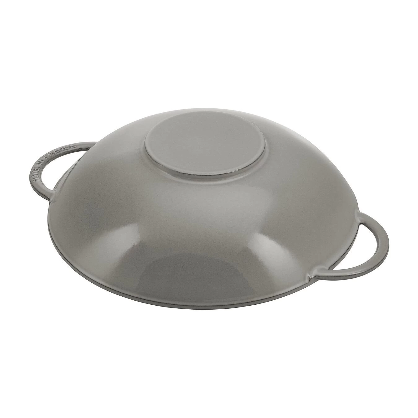 Staub Wok Con Coperchio In Vetro Rotondo - 37 Cm, Grigio Grafite 4 Staub Wok Con Coperchio In Vetro Rotondo - 37 Cm, Grigio Grafite - immagine 4