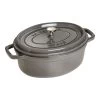 Staub Cocotte Ovale - 37 Cm, Colore Grigio Grafite