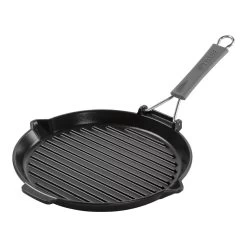 Staub Grill Con Becchi Rotonda - 28 Cm, Nero
