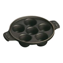Staub Piatto Per Lumache Rotondo - 14 Cm, Nero